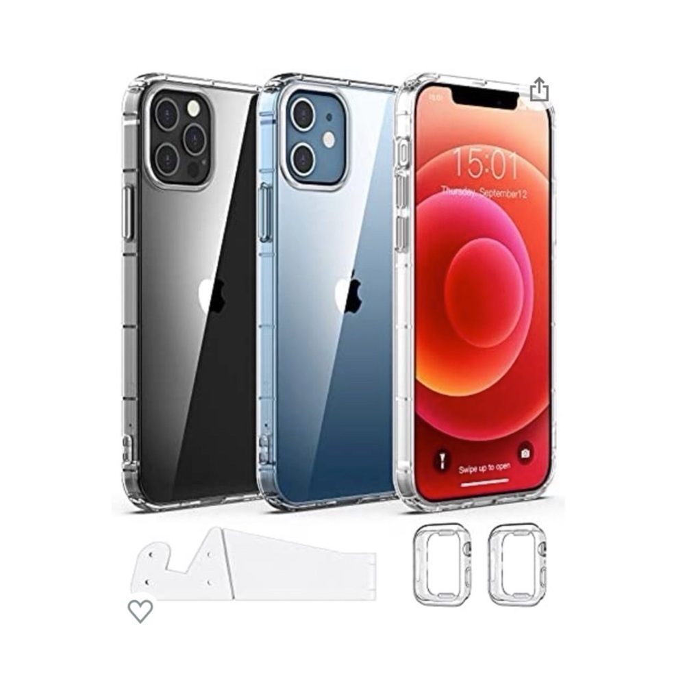 🆕IPHONE 12/12 PRO PHONE COVER, STAND, TWO SMART WATCH CASES